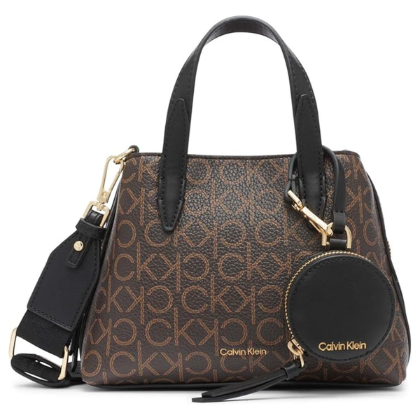 Calvin Klein Women's 2 in 1 Triple Compartment Satchel Crossbody