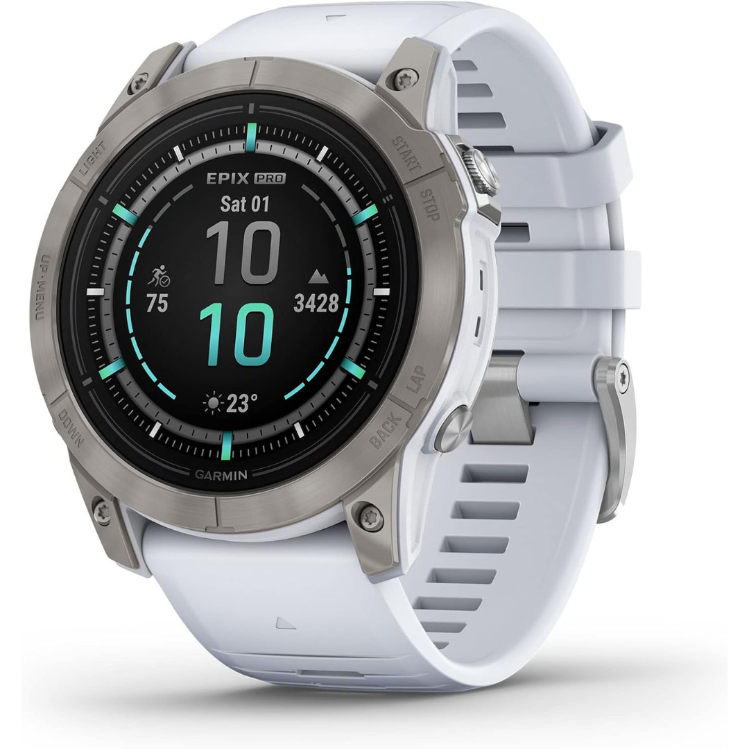 Garmin epix Pro (Gen 2) Sapphire Edition 51mm Smartwatch (Titanium/White)