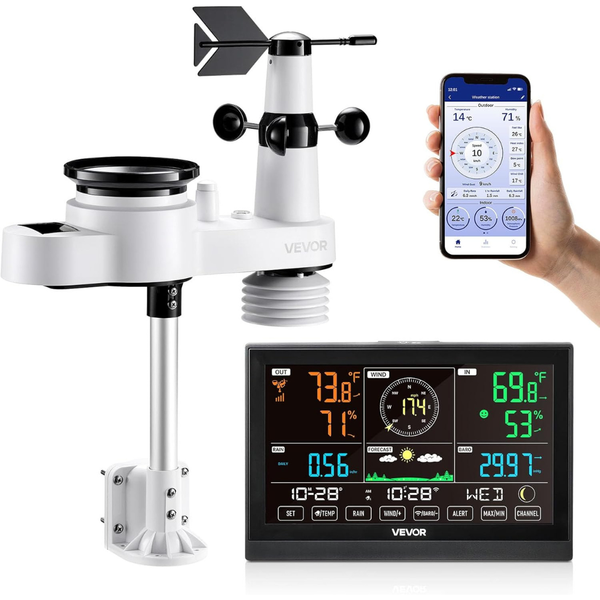 VEVOR 5-in-1 Wi-Fi Weather Station