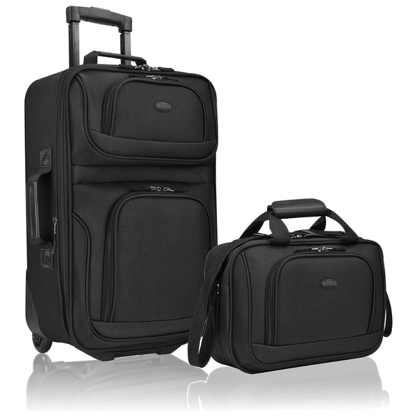 2-Piece U.S. Traveler Expandable Carry-on Luggage Set