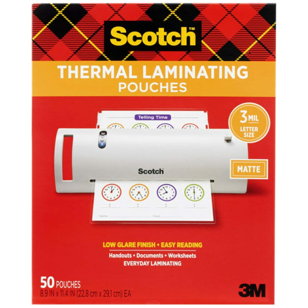 50-Pack 8.9" x 11.4" Scotch Thermal Laminating Pouches