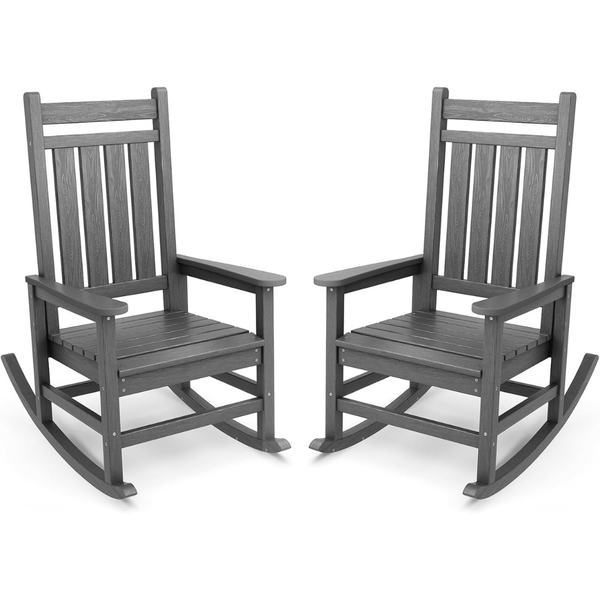 Set of 2 All Weather Outdoor Rocking Chairs