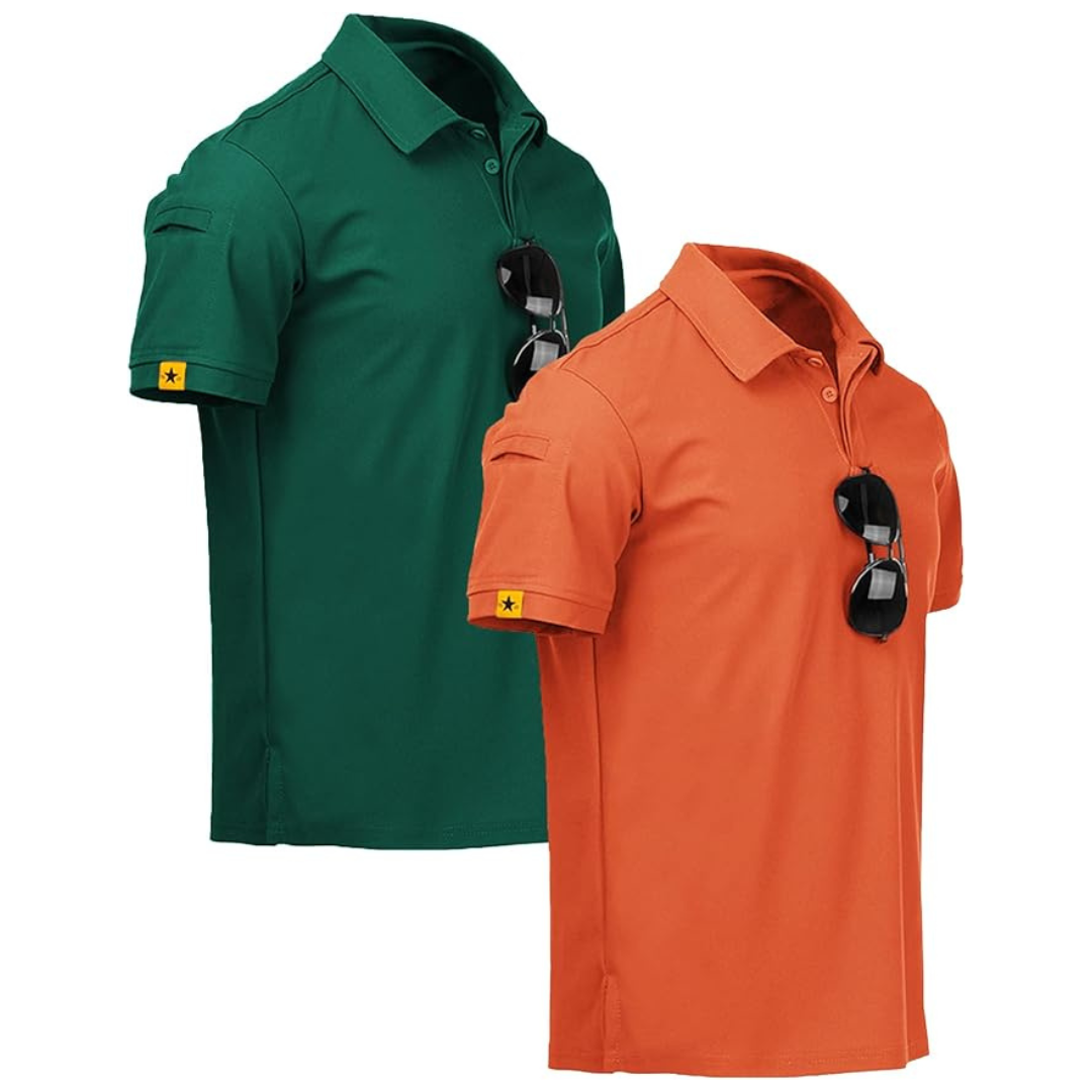 ZITY Men's 2 Pack Performance Polo Shirts (Various)