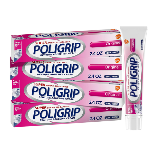 4-Pack 2.4-Oz Super Poligrip Original Denture Adhesive Cream
