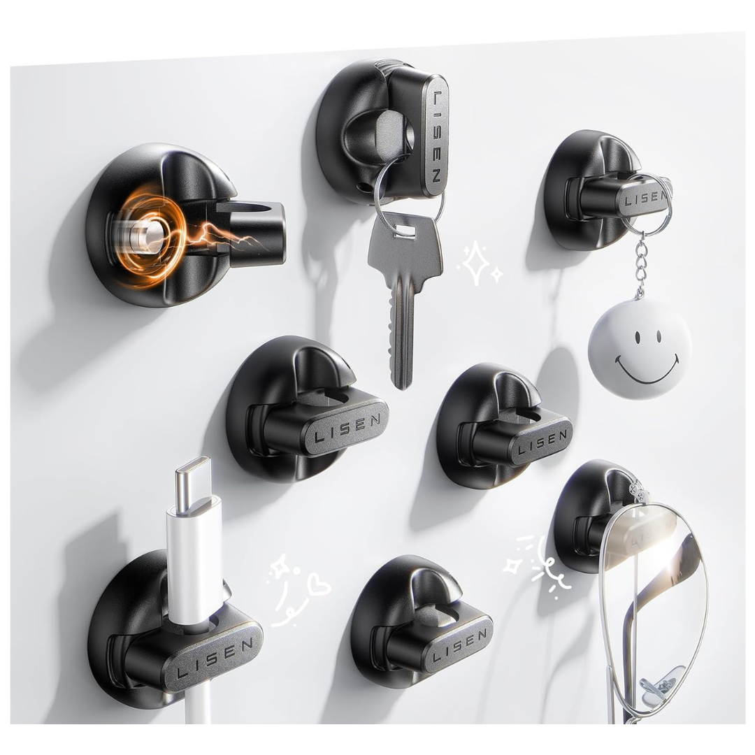 8-Pack Lisen Cord Organizer Magnetic Cable Holder Clips