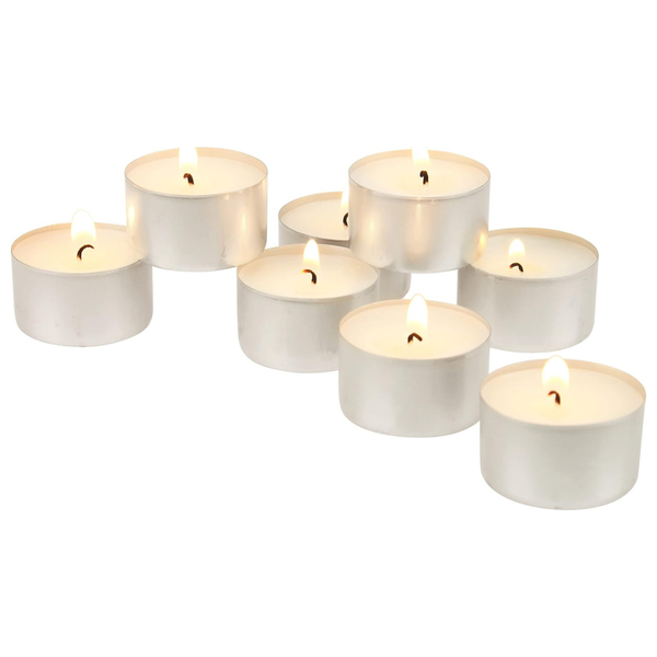100-Count Unscented 8 Hour Extended Burn Time Tea Light Candles