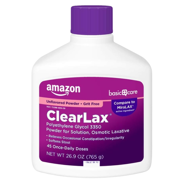 26.9-Oz Amazon Basic Care ClearLax Polyethylene Glycol 3350 Powder
