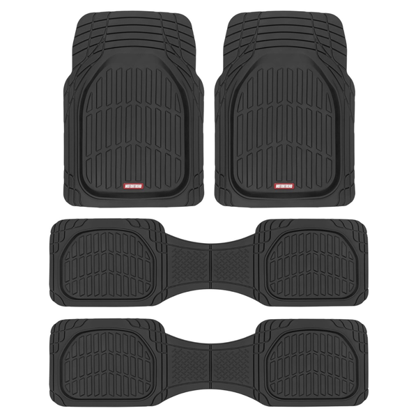 Motor Trend Original FlexTough Black Rubber Car Floor Mats
