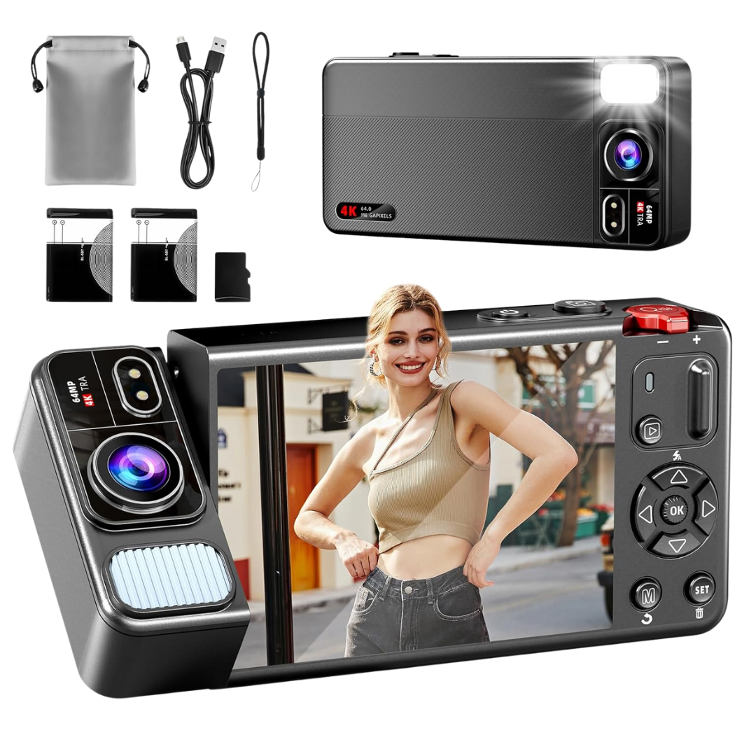 Kids 4K Digital Vlogging Camera With Flip Screen