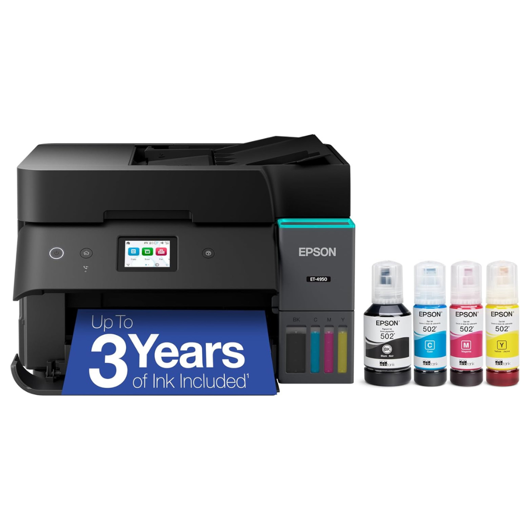 Epson EcoTank ET-4950 Wireless Network Color Inkjet 3-In-1 Printer