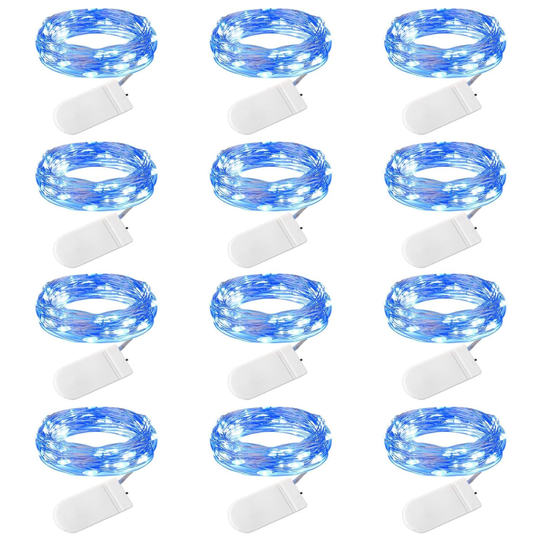 12-Pack Battery Operated Waterproof Led Fairy Lights