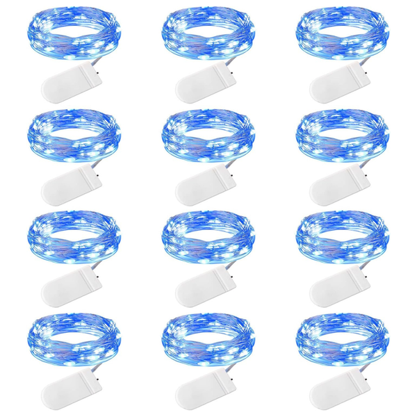 12-Pack Battery Operated Waterproof Led Fairy Lights