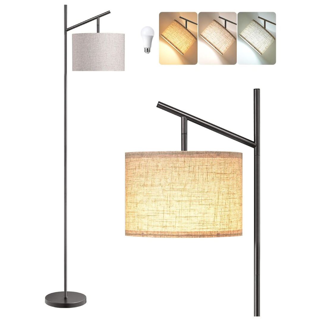 64.7" Modern Floor Minimalist Standing Lamp With 3 Color Bulb