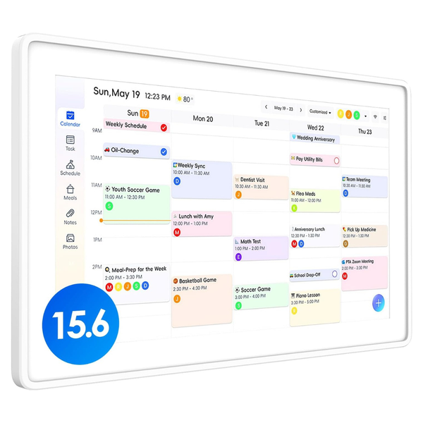 15.6" Smart Touchscreen Wall Planner Digital Calendar & Chore Chart