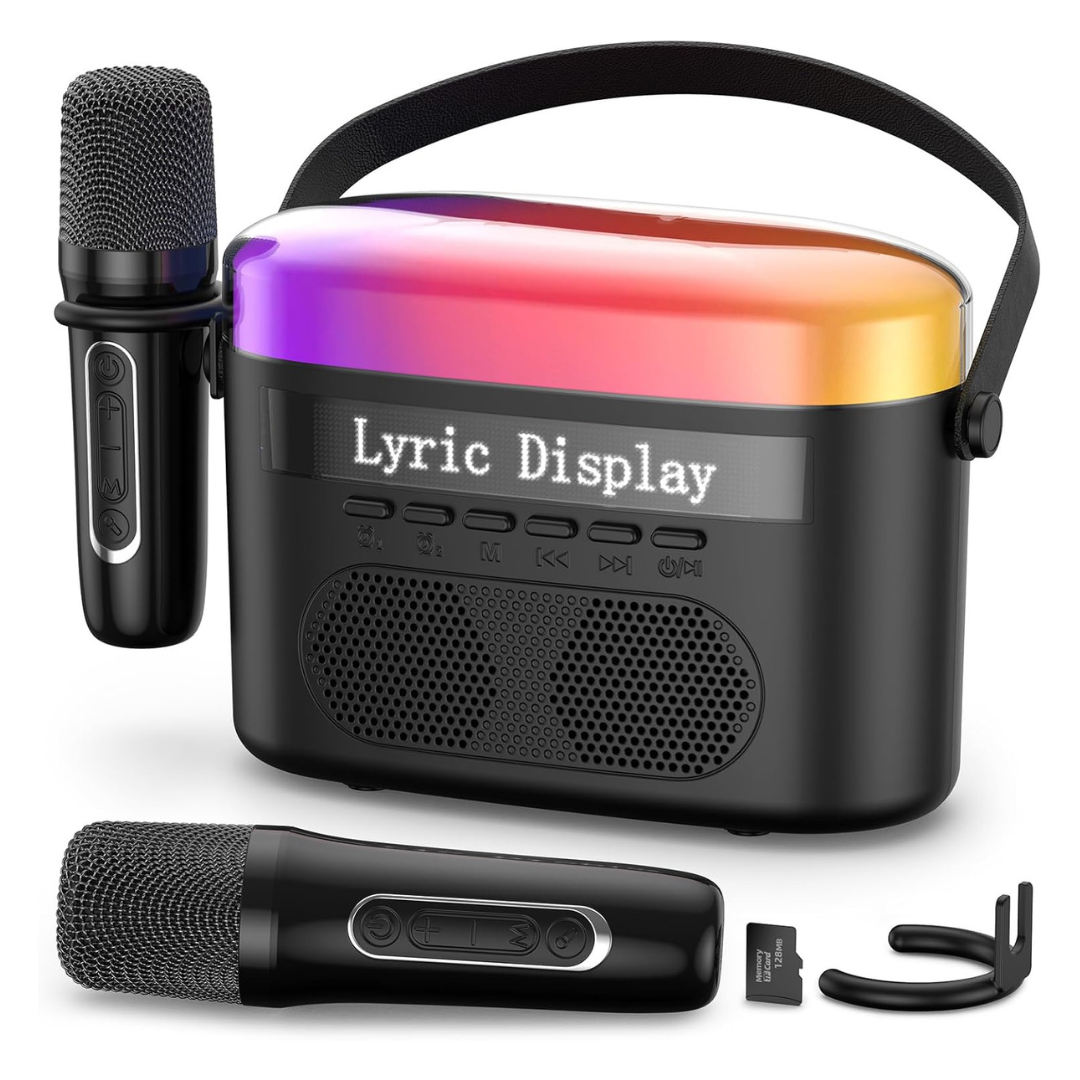 Portable Bluetooth Karaoke Machine With Display & Dual Speakers