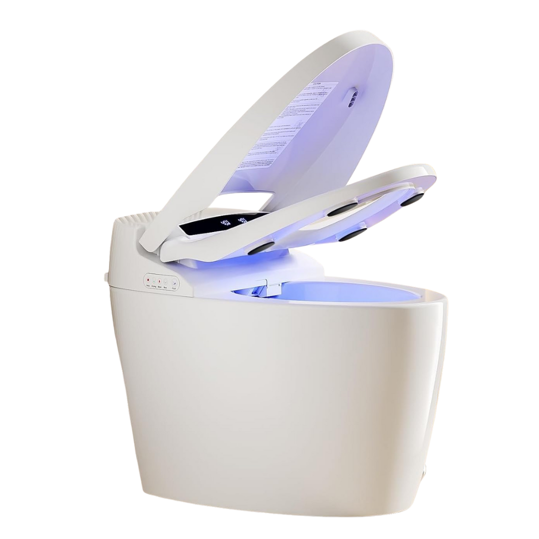 Tankless One Piece Bidet Smart Toilet with Warm Water Sprayer