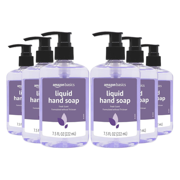 6-Pack 7.5-Oz Amazon Basics Solimo Original Liquid Hand Soaps