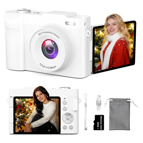 Nisumkey DC03 48MP 4K Ultra HD Wi-Fi Digital Camera w/ 16X Zoom