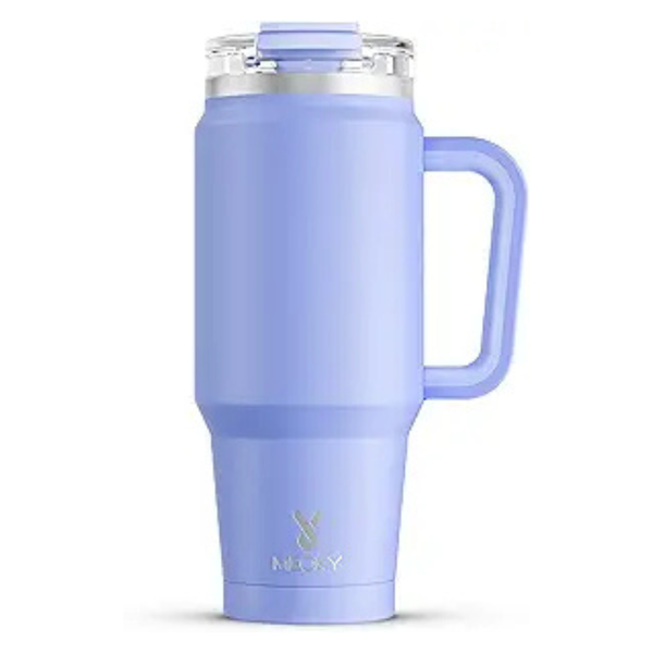 Meoky 32-Oz Stainless Steel Travel Tumbler with Lid and Straw (Various)