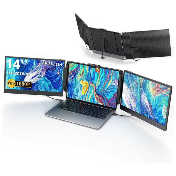 14" Triple FHD Laptop Screen Extender Fit 13"-17.3" Laptops