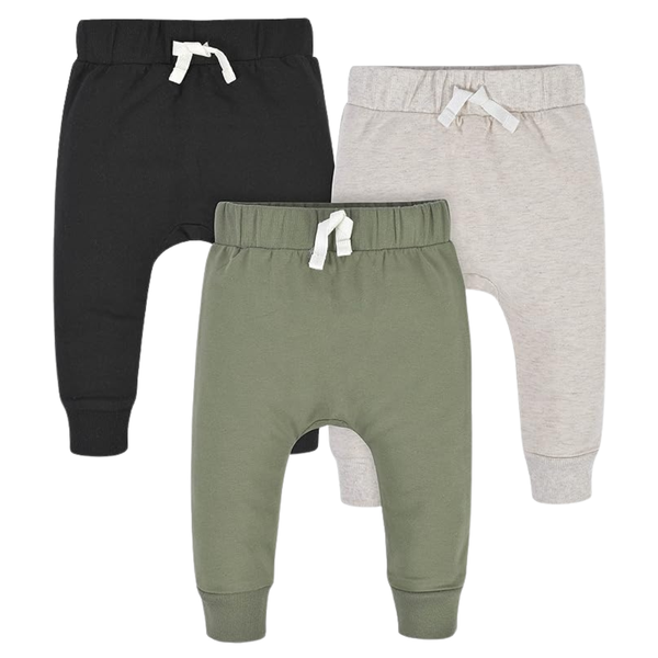 3-Pack Gerber Baby Boys Toddler Jogger Sweatpants