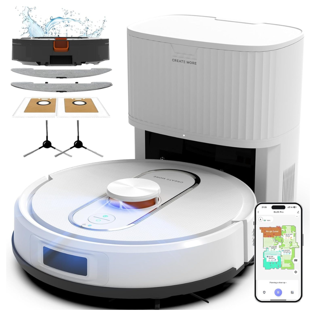 Bagotte Self Emptying Station Robotic Vacuum With Mapping