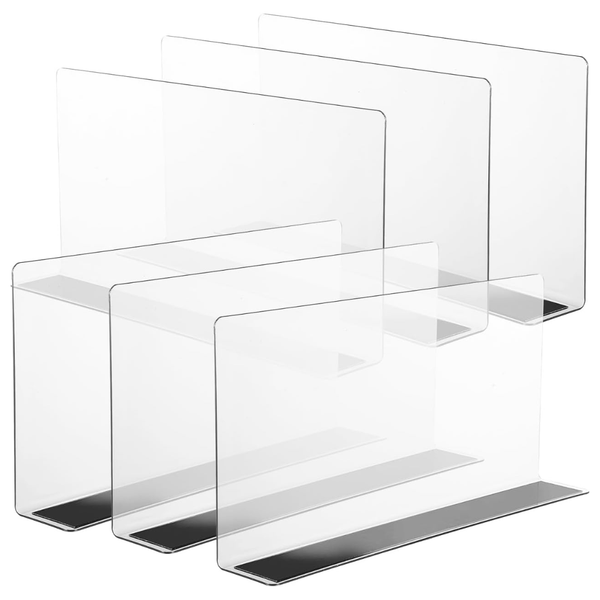 6-Pack Ultechnovo L-Shaped PVC Shelf Dividers