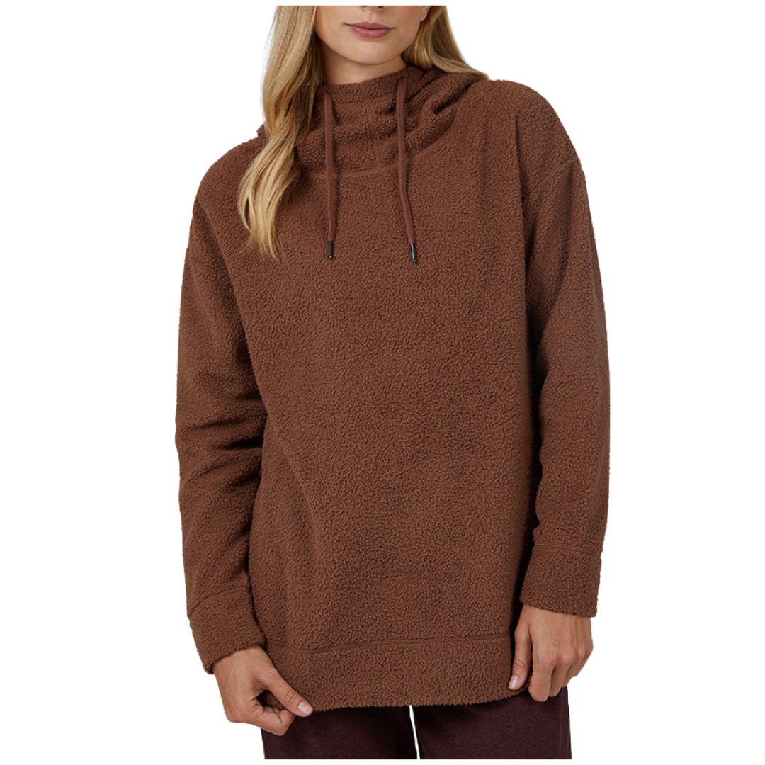 32 Degrees Women's Shorthair Sherpa Pullover Hoodie