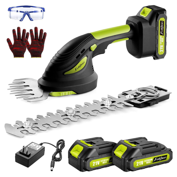 2-in-1 21 V Electric Hedge Trimmer With 2 x Battery