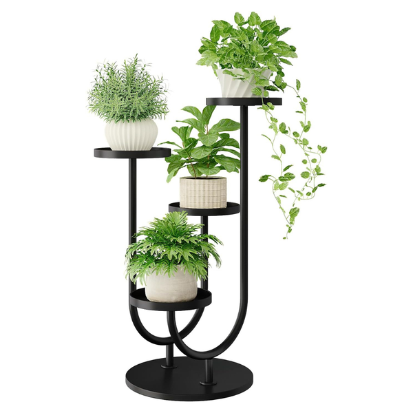 Bamworld Tall Indoor Modern 4 Pots Plant Stand