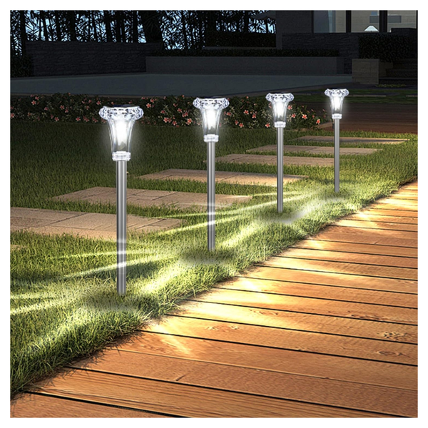 12-Pack Waterproof Outdoor LED Solar Lights
