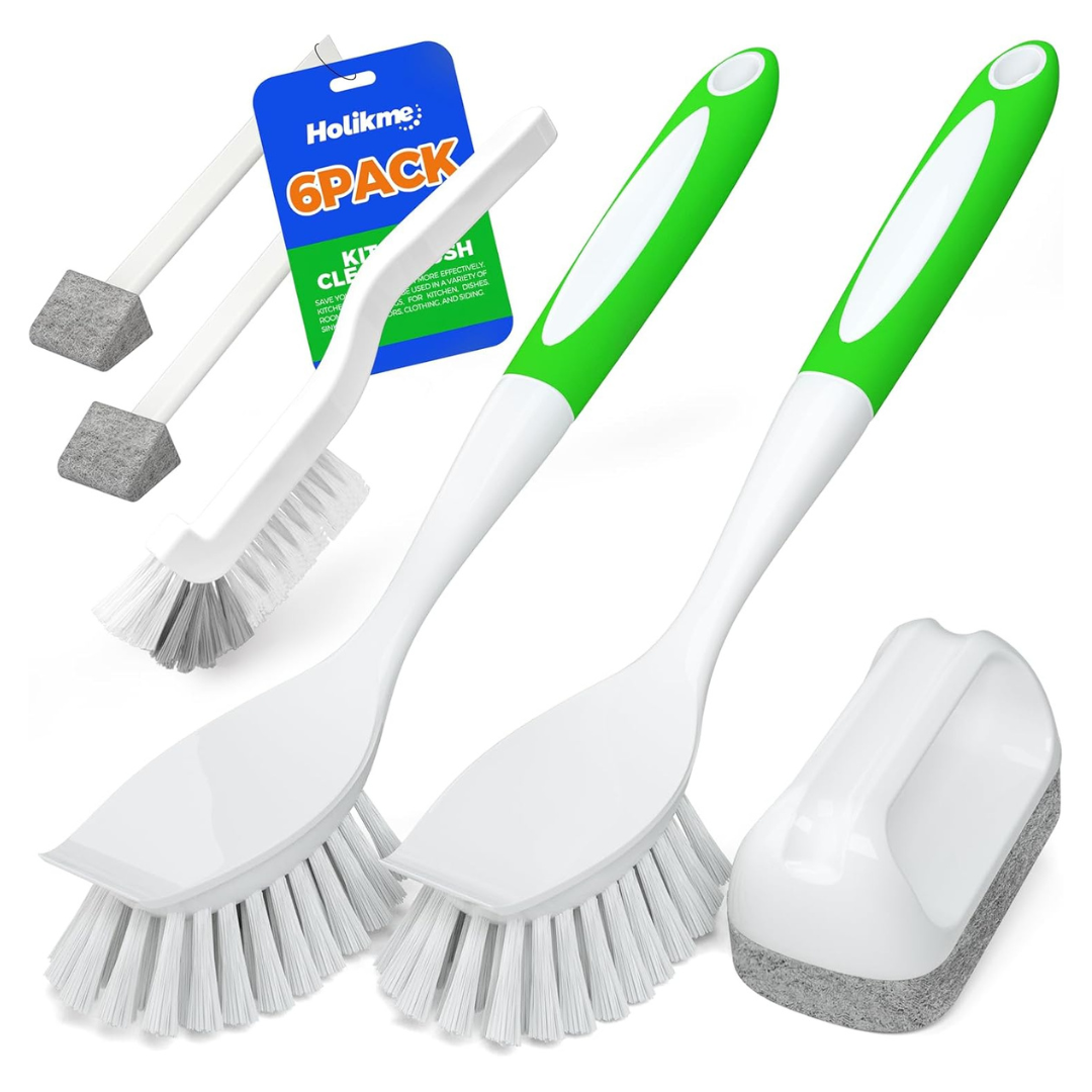 6-Pack Holikme Kitchen Cleaning Brush Set