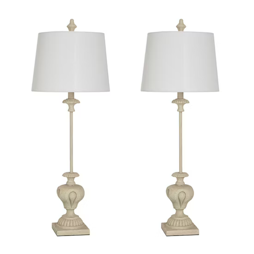 2-Piece Stylecraft 34.25" Chantilly Lamp Set