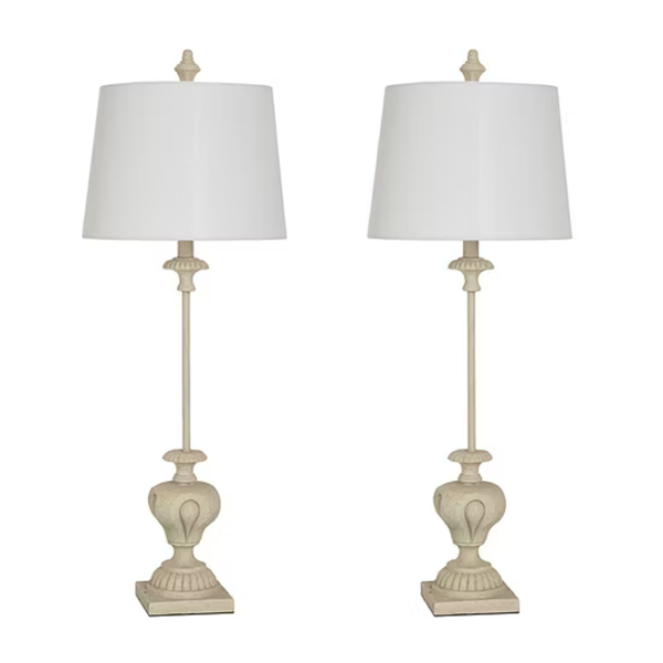2-Piece Stylecraft 34.25" Chantilly Lamp Set