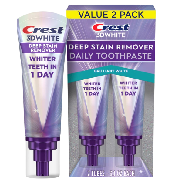 2-Pack 3.1-Oz Crest 3DWhite Brilliance Deep Stain Remover Toothpaste