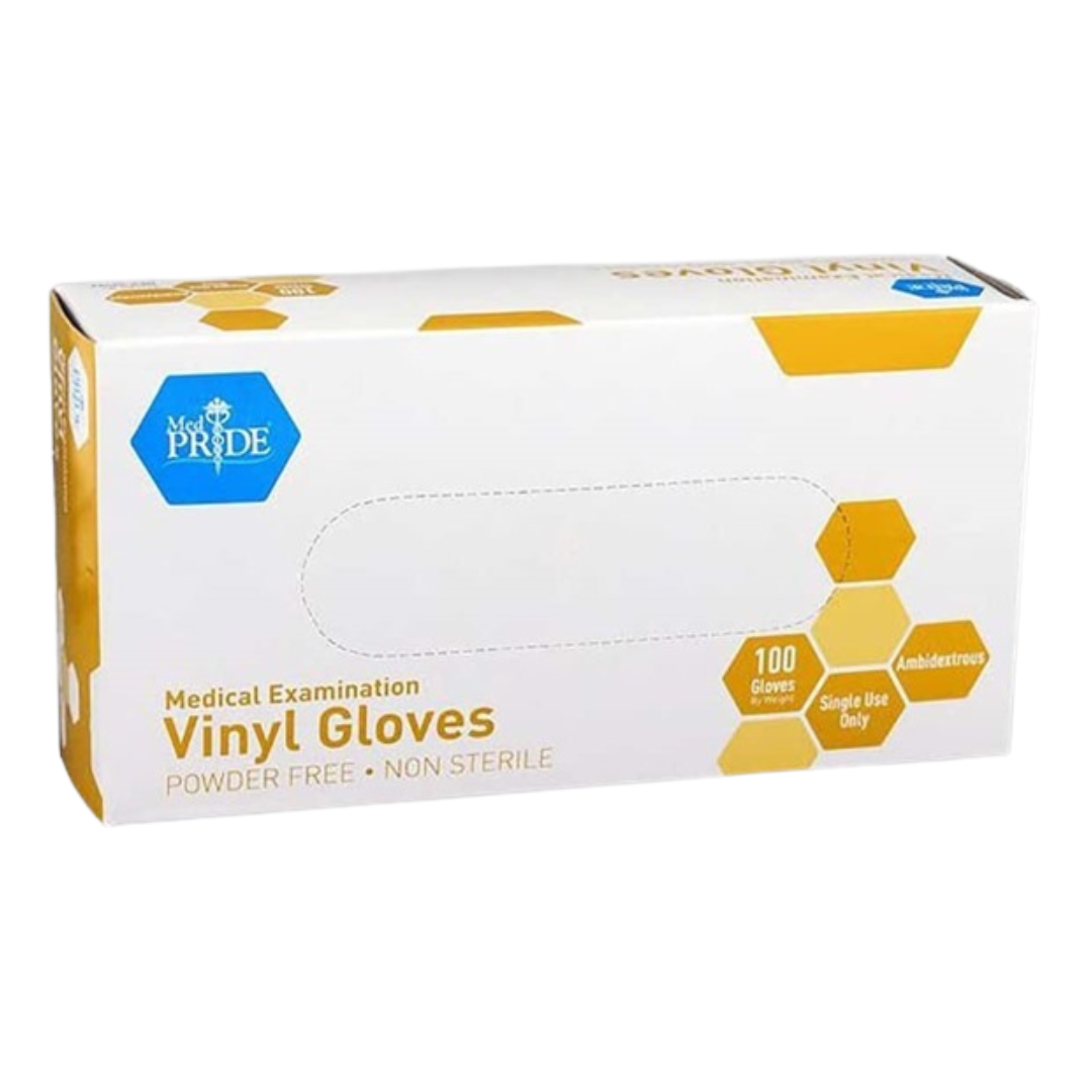 100-Count Medical Vinyl Examination Gloves