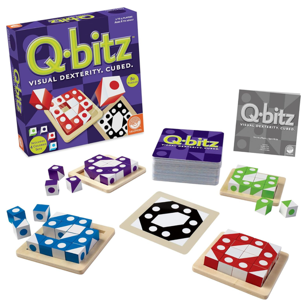 Mindware Q-Bitz Pattern Matching Fun Board Games