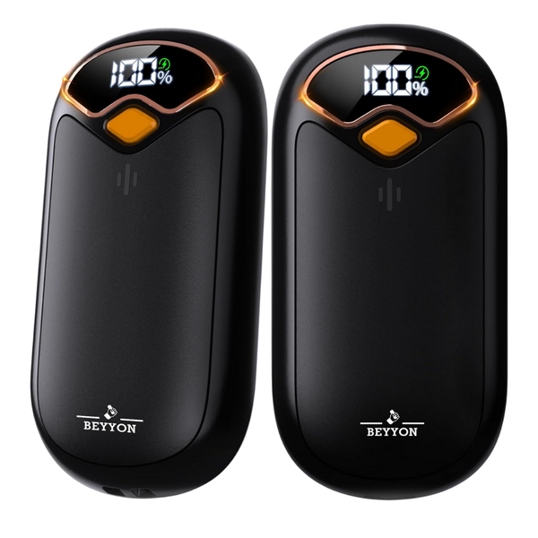 2-Pack BEYYON Rechargeable Electric Hand Warmers With LED Display
