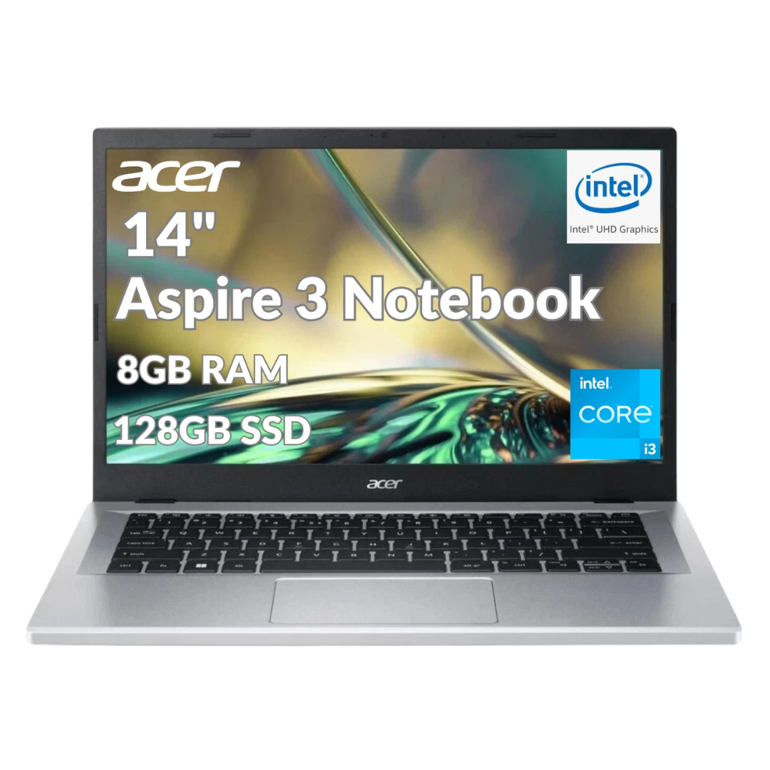 Acer Aspire 3 14" Laptop (i3-N305 / 8GB RAM / 128GB SSD Intel UHD Graphics) [Certified Refurb]