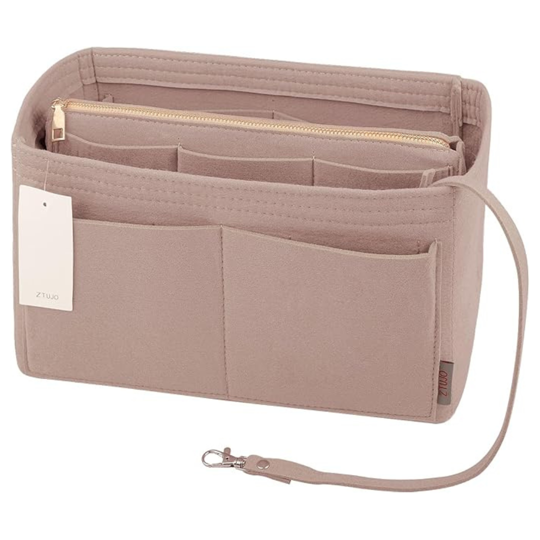 Purse Organizer Insert 7 Sizes(Medium, Beige)