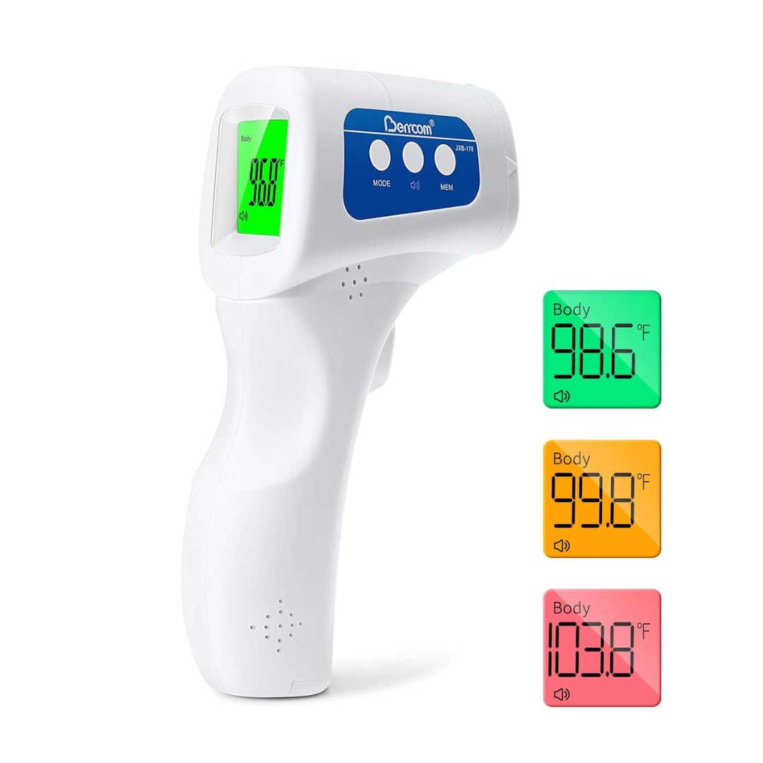 Berrcom 3 in 1 Non-Contact Infrared Forehead Digital Thermometer