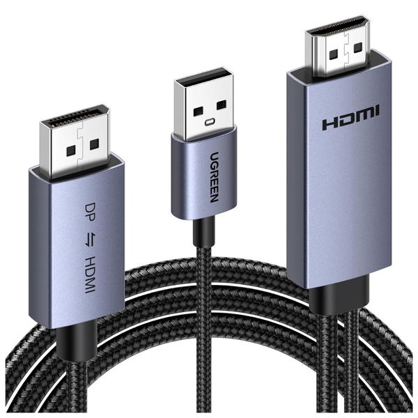 6.6ft Ugreen 4K 60Hz Bidirectional HDMI to Displayport Cable Compatible