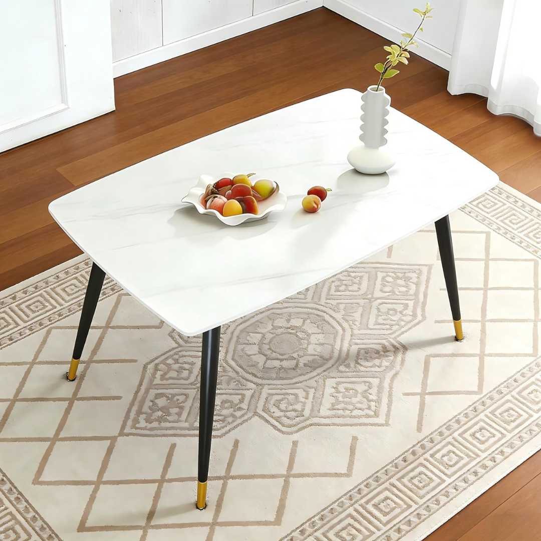 46" Sintered Stone Dining Table with Horse Belly Base