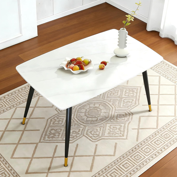 46" Sintered Stone Dining Table with Horse Belly Base