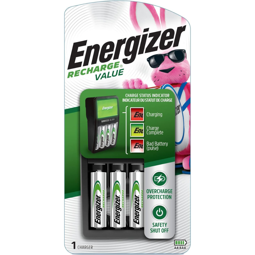 Energizer Value Charger for NiMH Rechargeable AA & AAA Batteries
