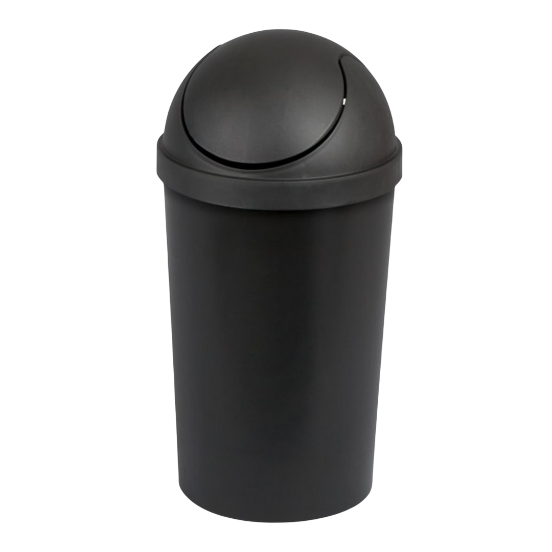 6 Pack 3 Gallon Bathroom Swing Top Round Trash Can With Lid