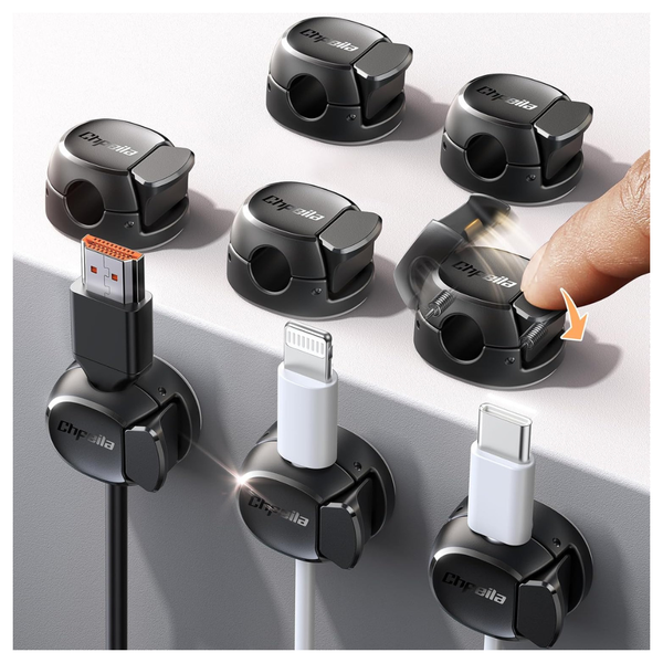 8-Pack Chfeila Cord Organizers With Dual Spring Clasp For Cables