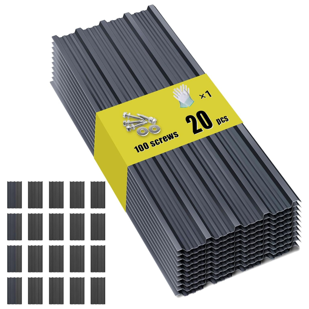 20-Pack Corrugated Pergola Metal Roofing Panels