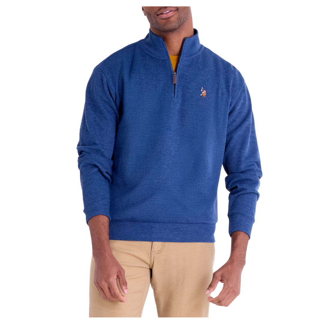 U.S. Polo Assn. Men's Quarter Zip Flatback