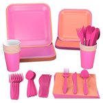 Crayola Color Pop Pink And Peach Orange Party Supplies Set